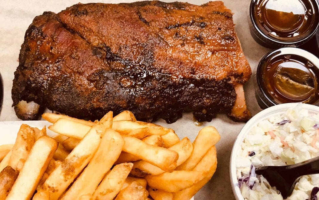 Mason Dixon BBQ ribs and fries