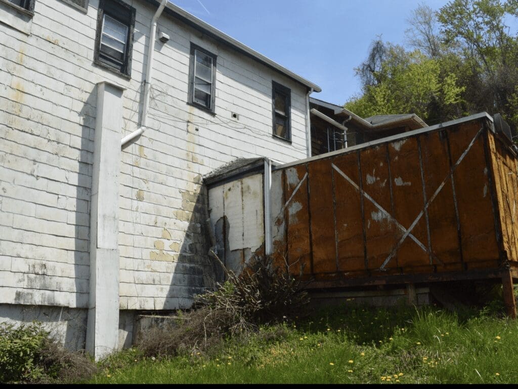 A dilapidated house.