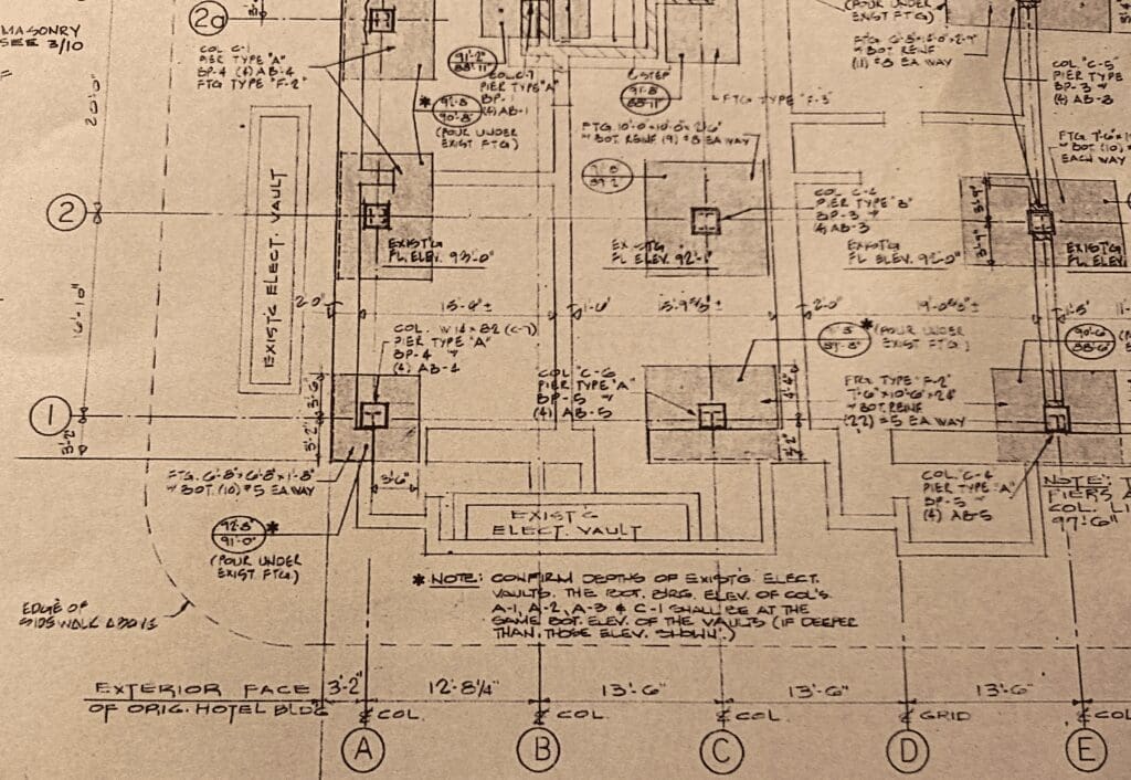 A photo of a blueprint.