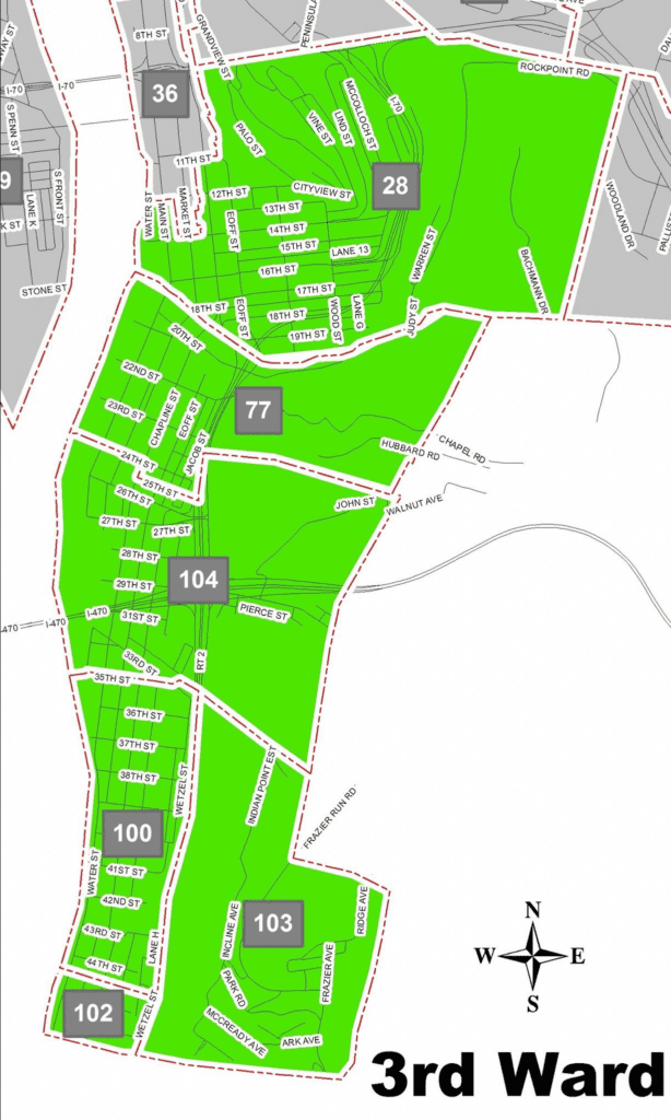 A map of a city ward.