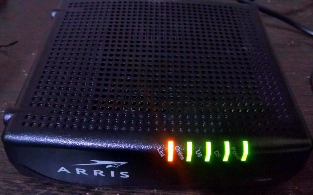 A black Modem.