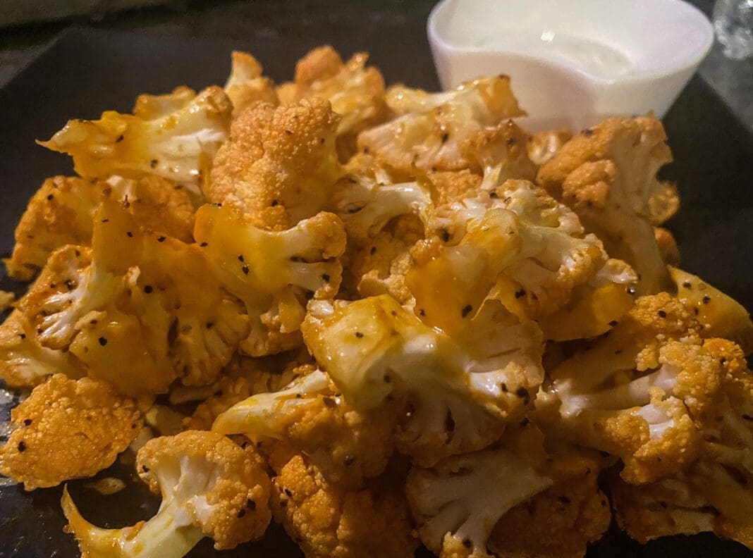 A photo of seasoned cauliflower.