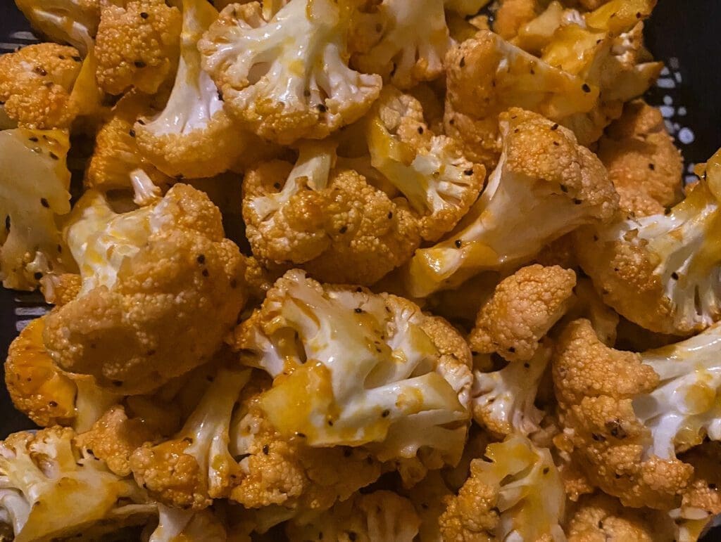 A photo of seasoned cauliflower.