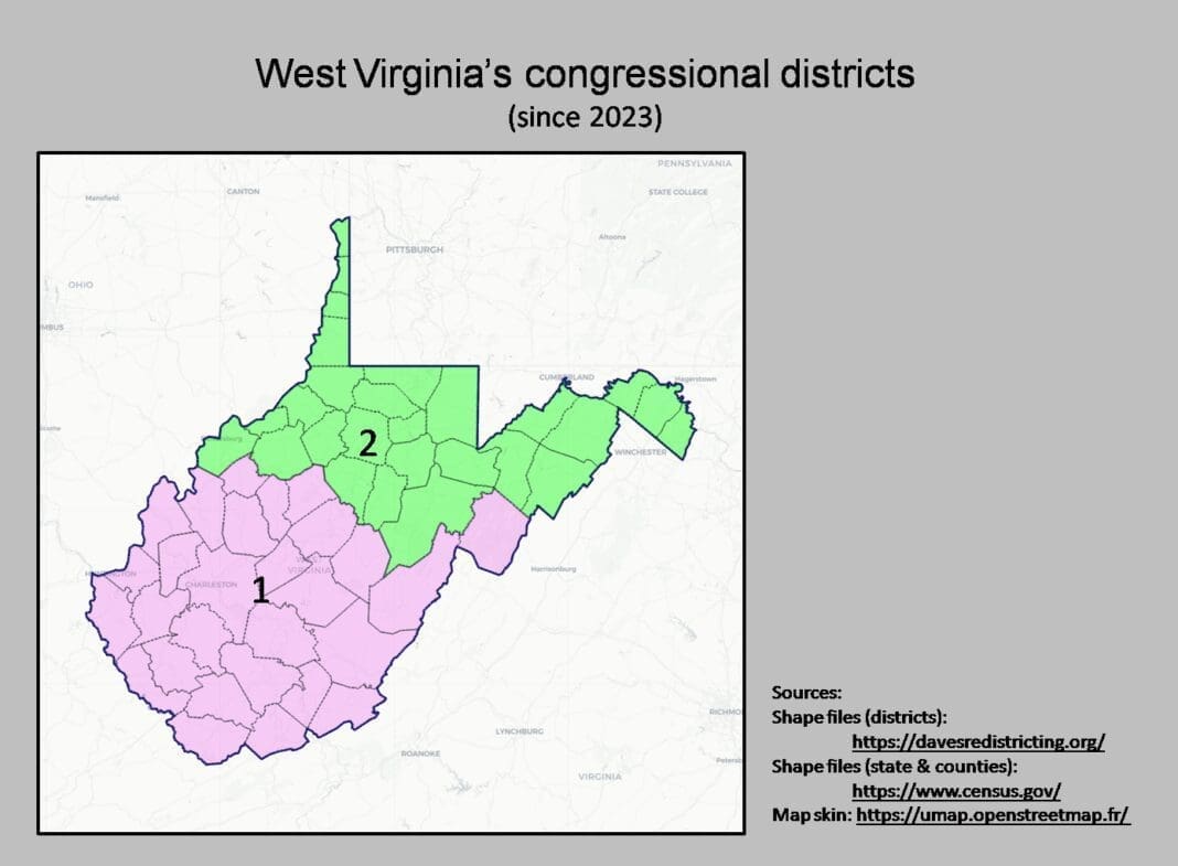 A map of districts.