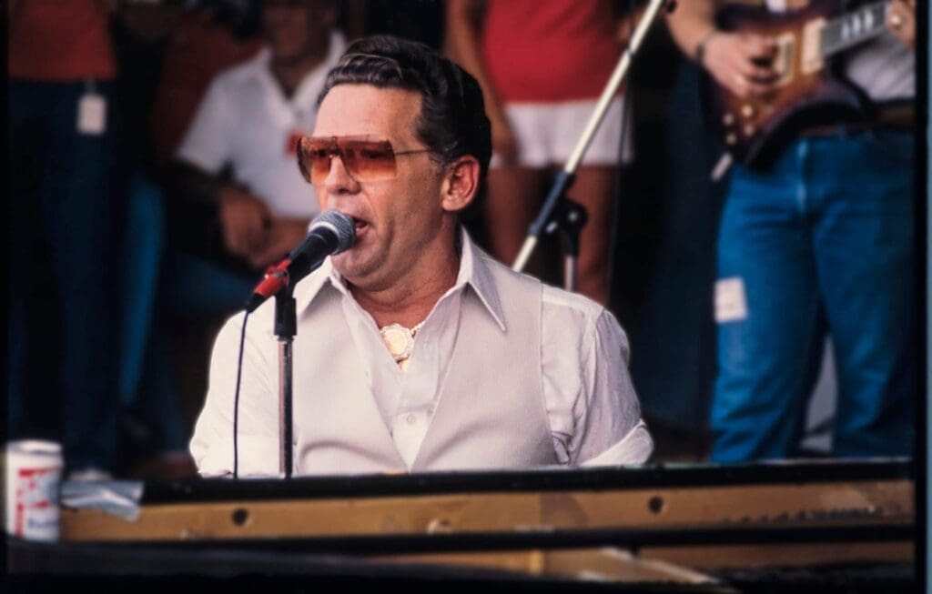 A man playing the piano.