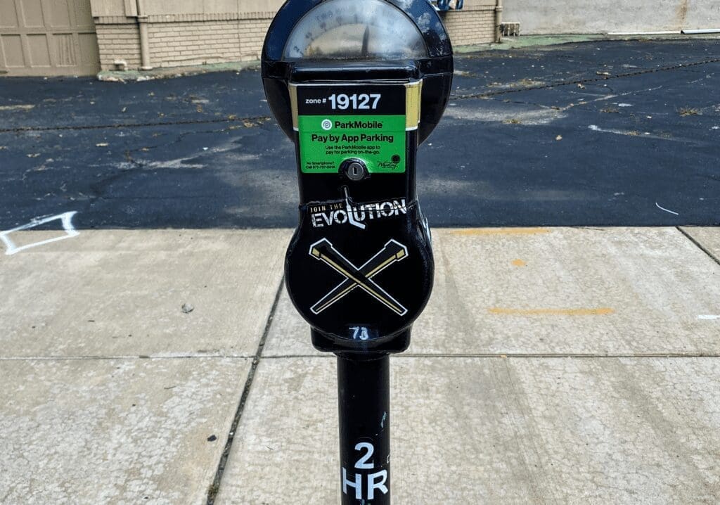 A parking meter.