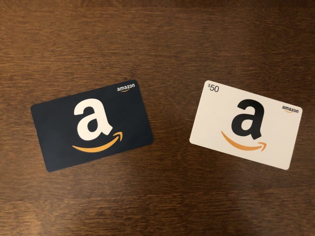 Two gift cards.