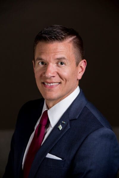 A man in a portrait.