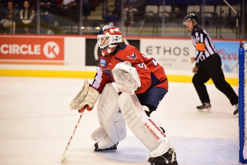 A hockey goalie.