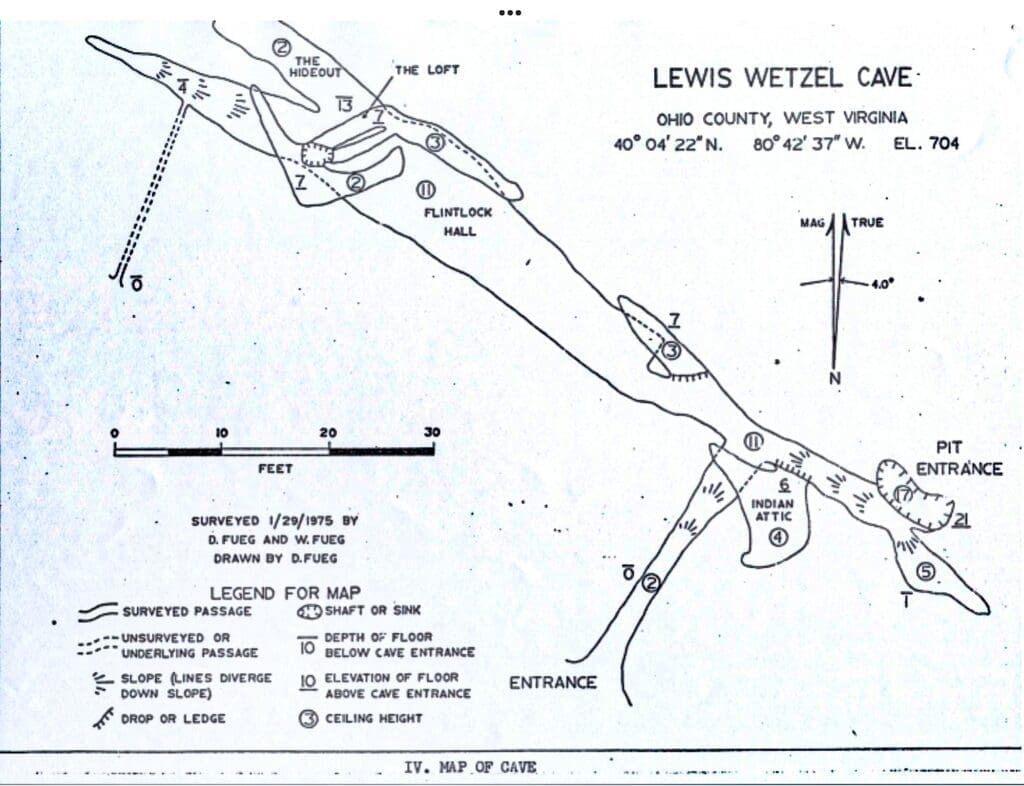 A map of a cave.