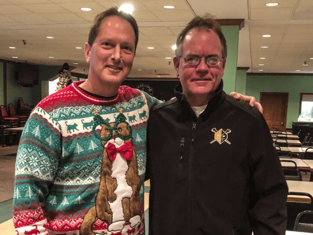 Two men posing for a photo.