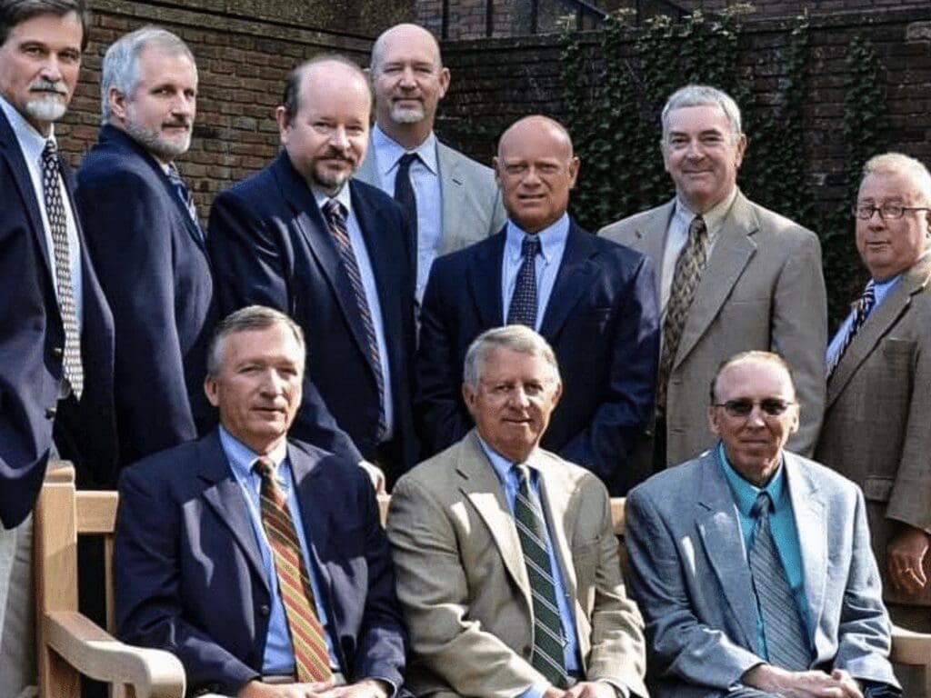 A group of men in ties.