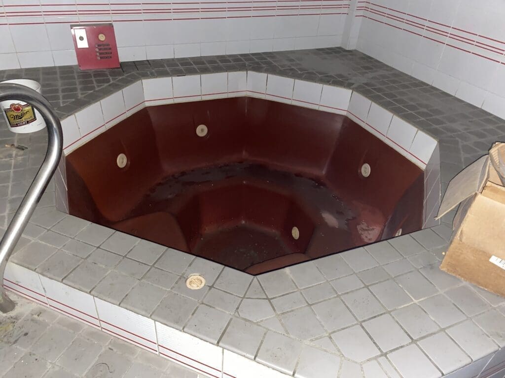 A hot tub.