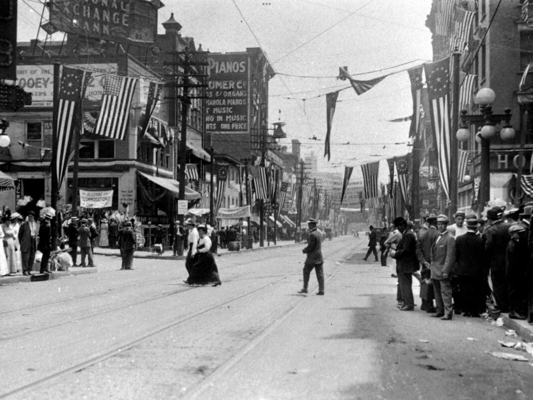 A black and white history photo.