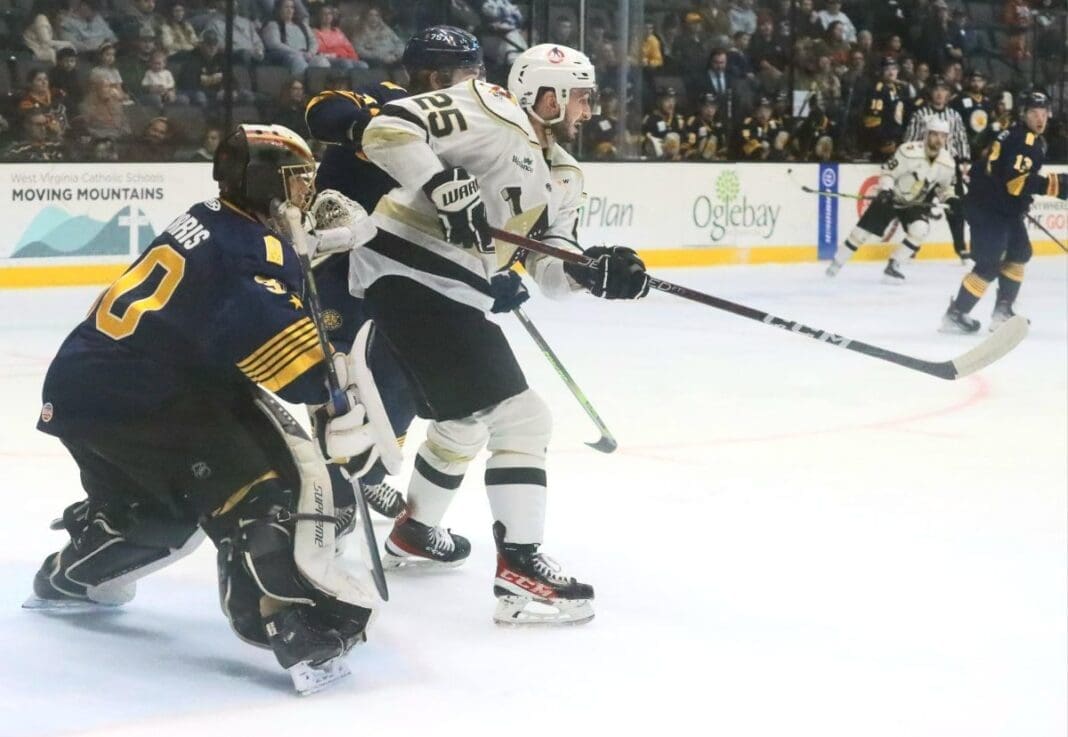 A hockey game.