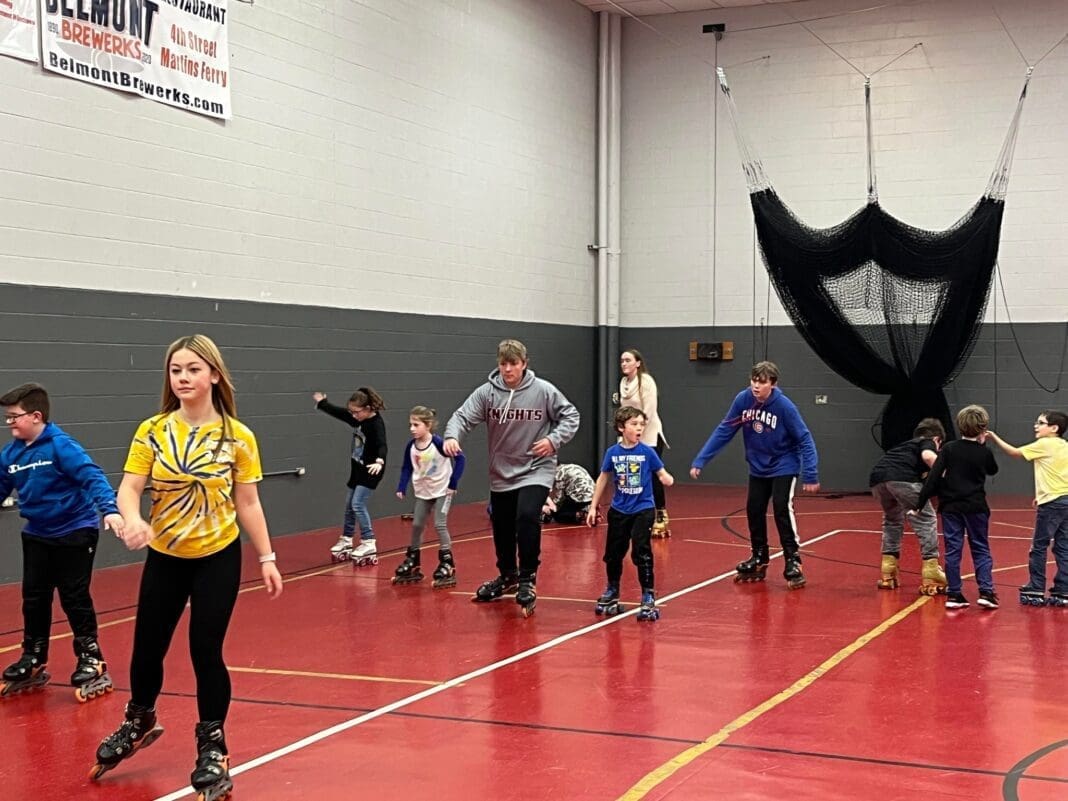 Skating in the building