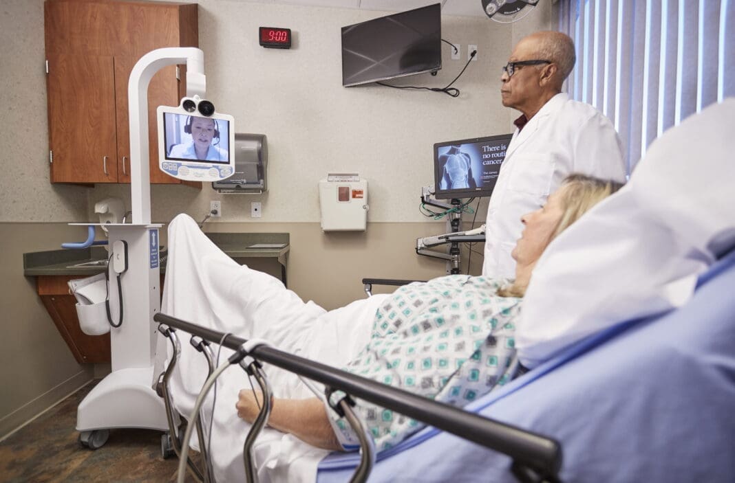 A hospital room.