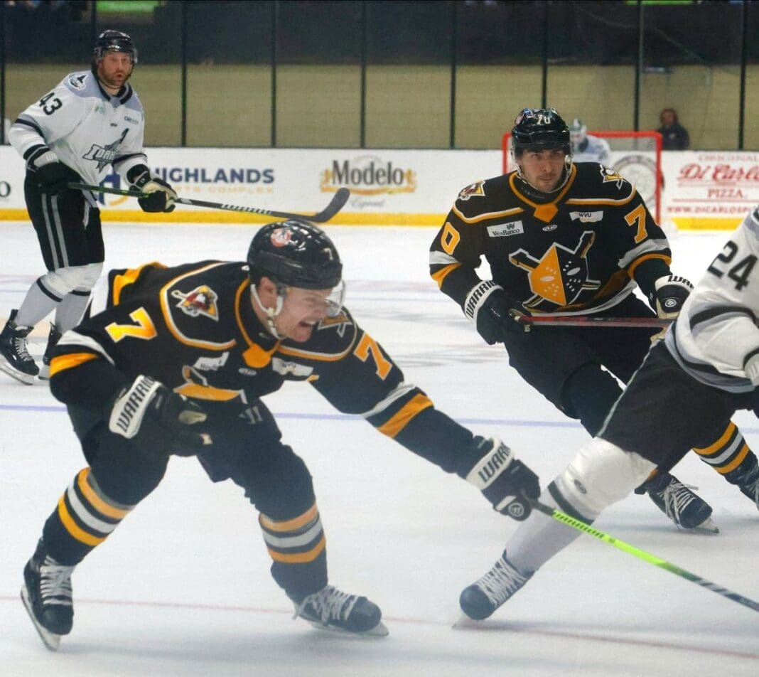 A hockey game.