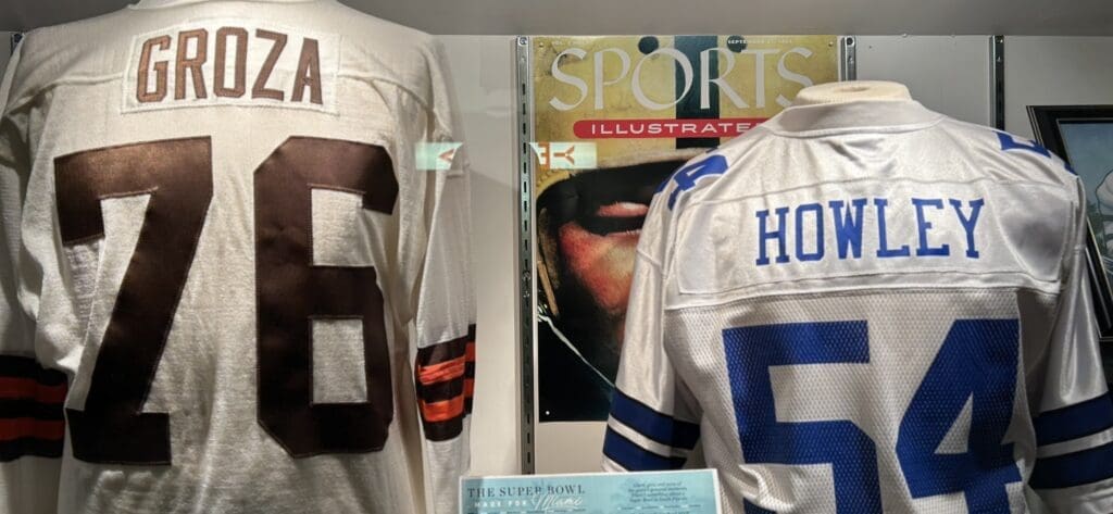 Two football jerseys.