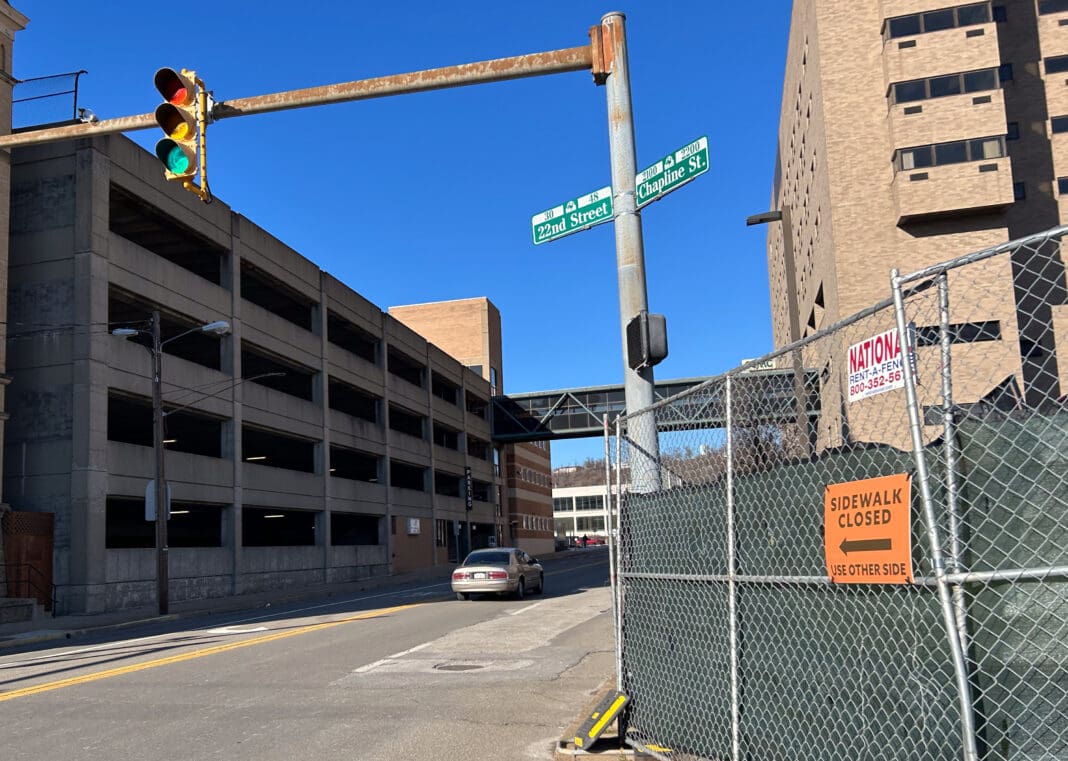 A parking garage.