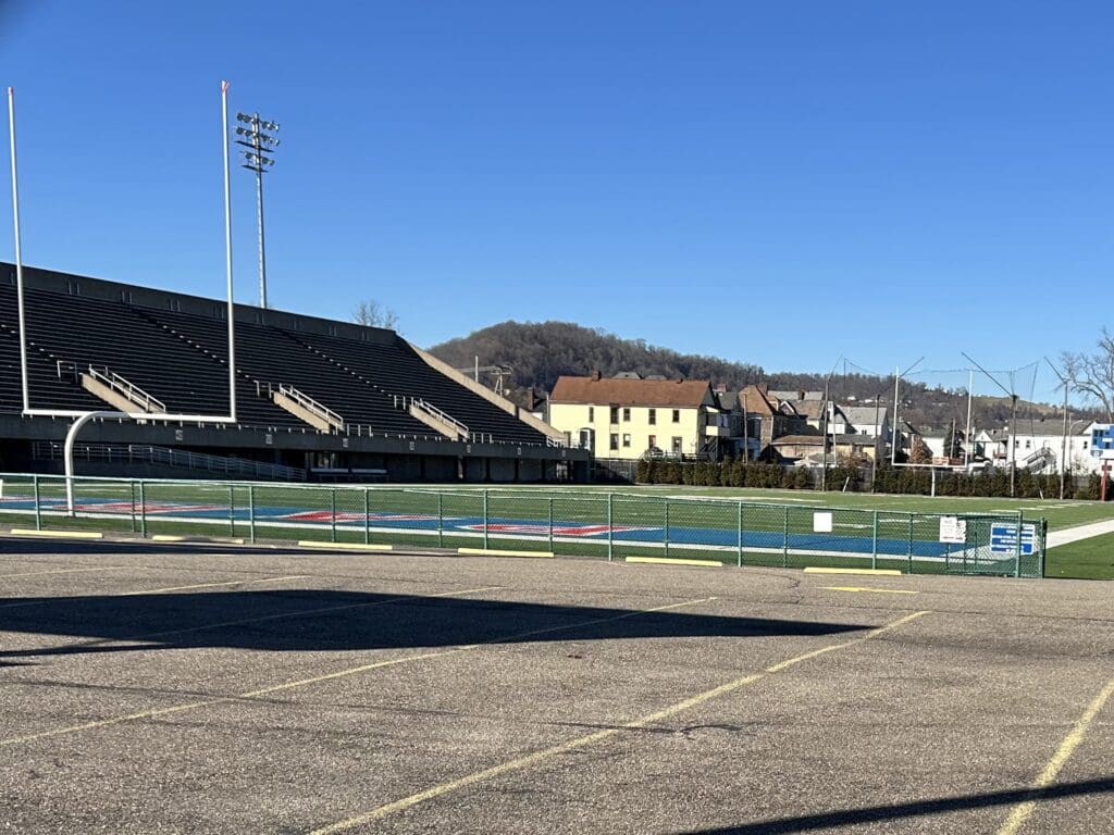 A football field.