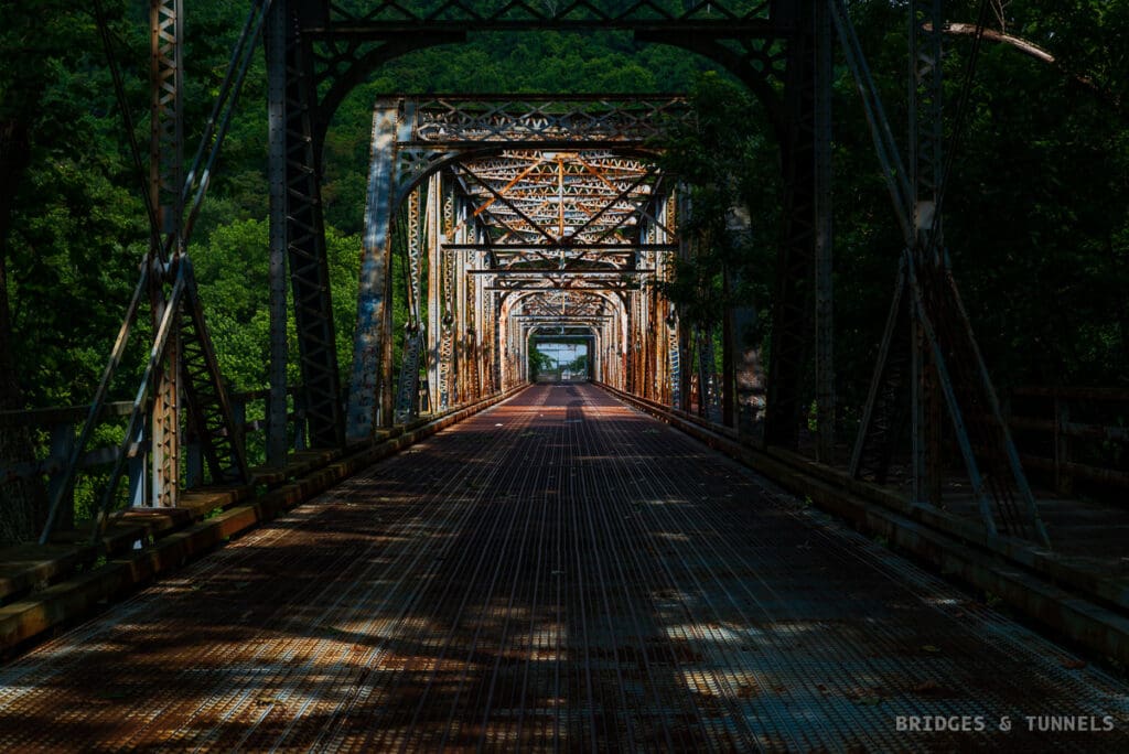 A dark bridge.