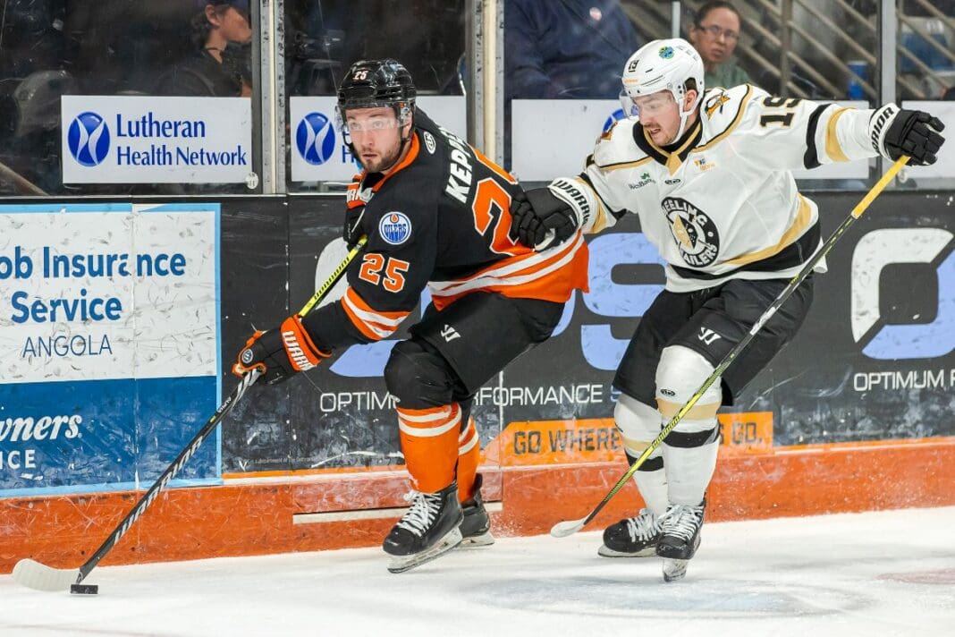 A hockey game.