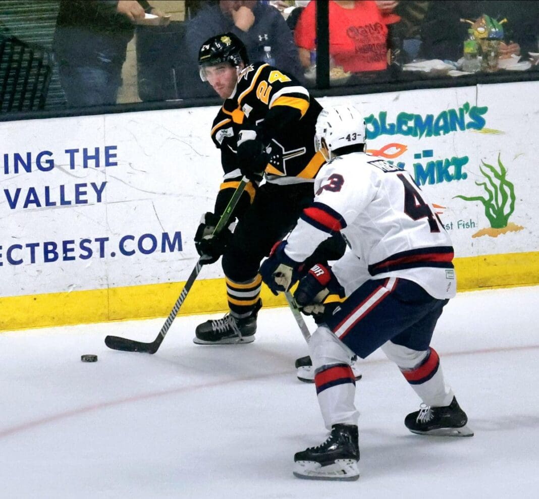 A hockey game.