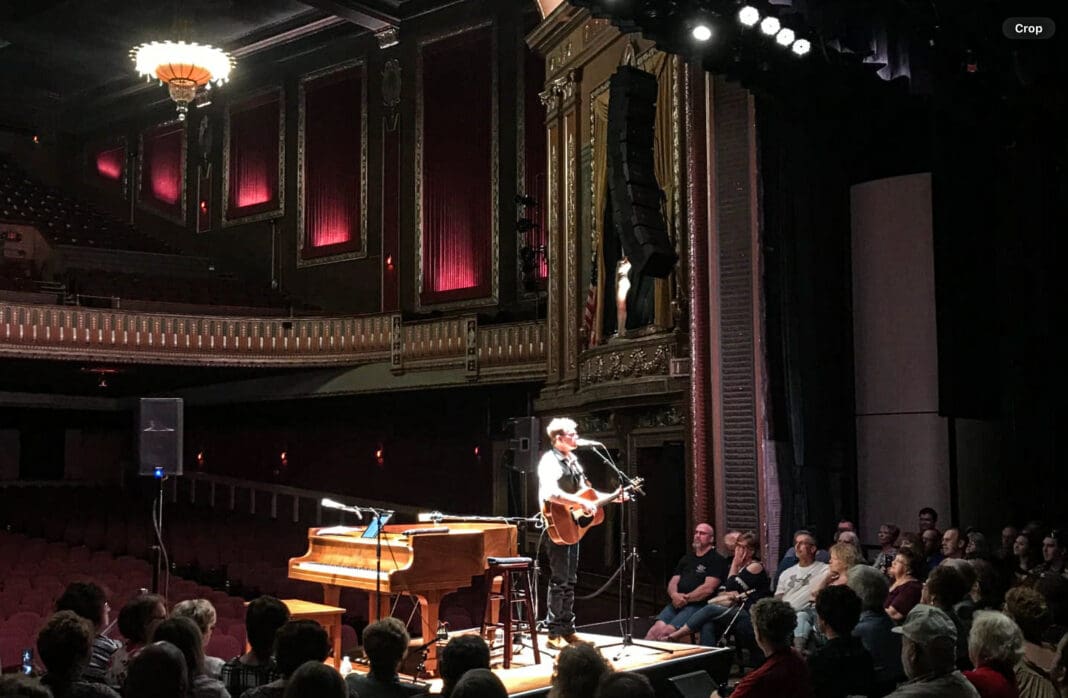 A man on a stage.