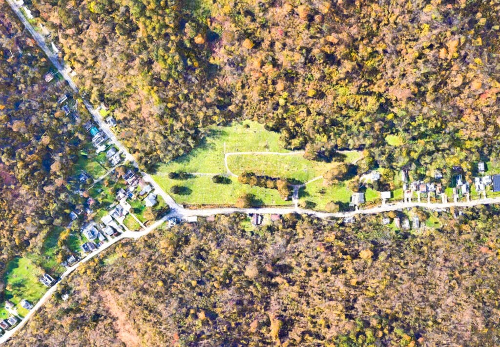 An aerial shot of the earth.