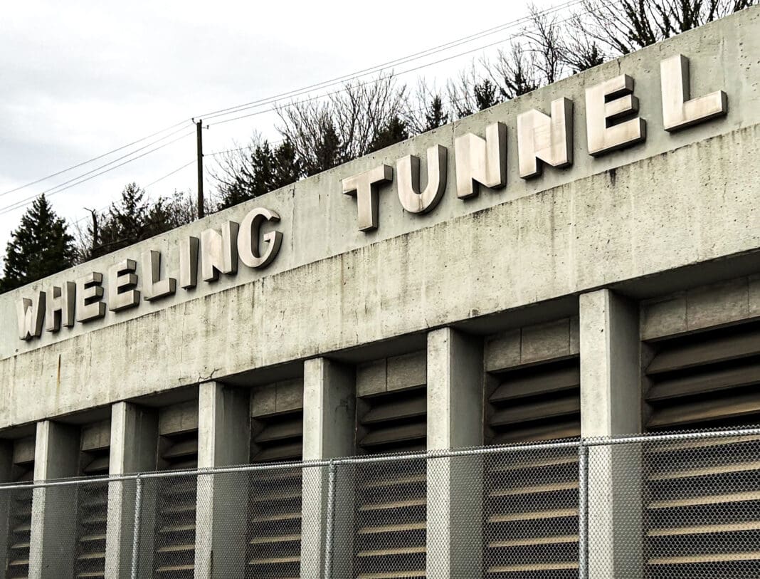 A facade of a tunnel.