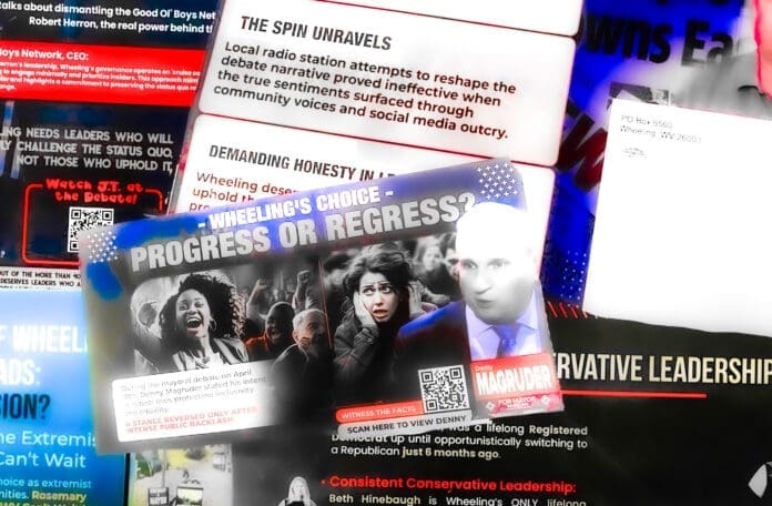 A collection of political mailers.