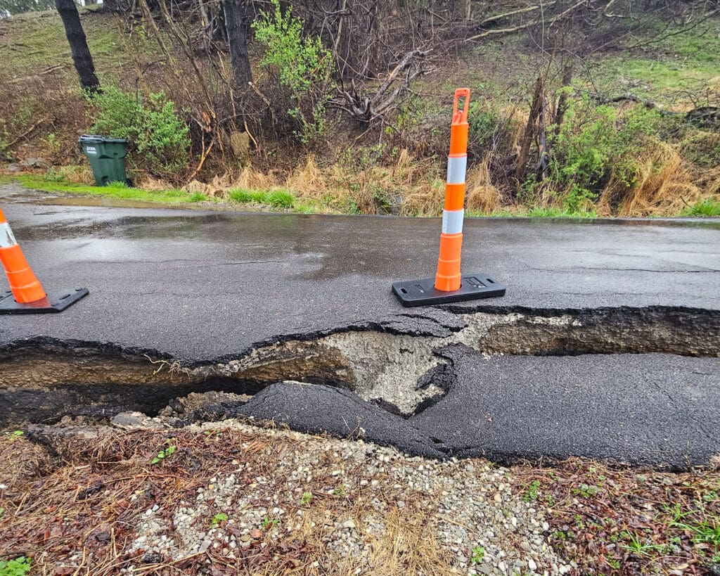 A road slip.