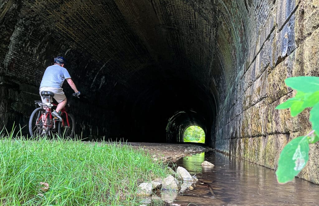 A trail tunnel.