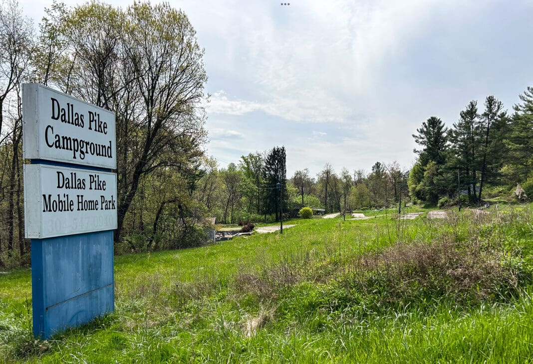 The entrance to a campground.