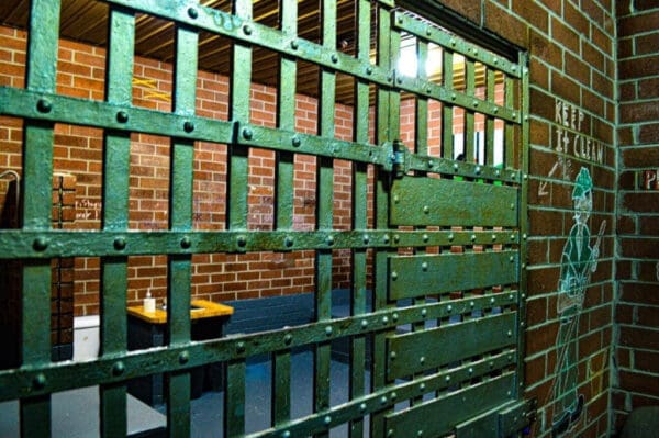 A jail cell.