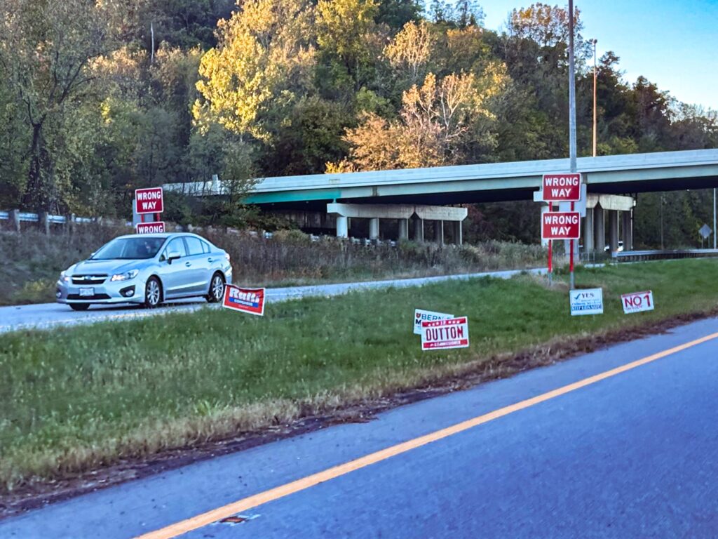 A few political signs.