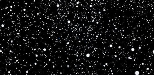 Snow in the sky.