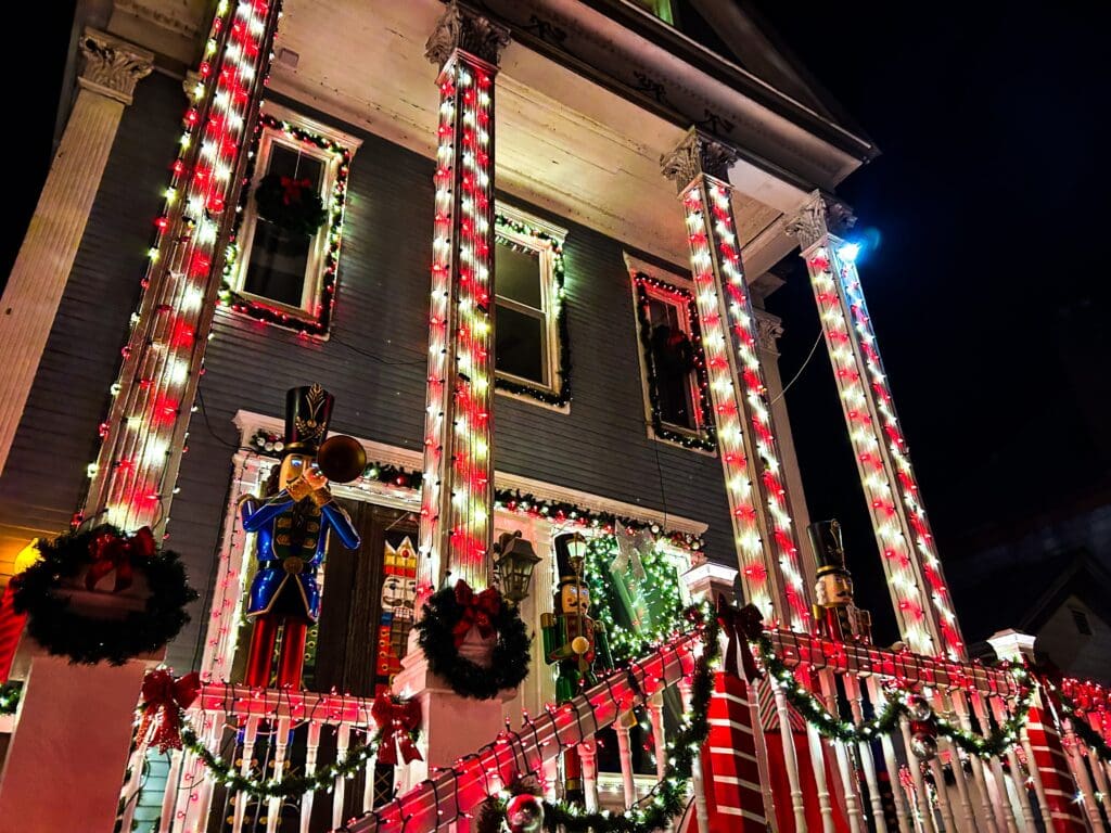 A decorated house.