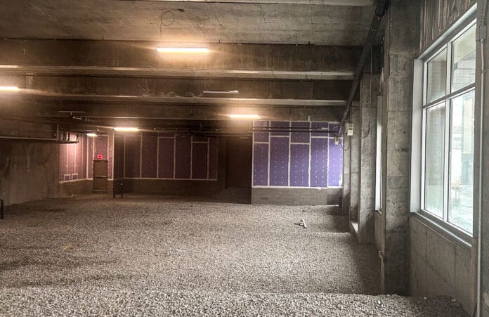 The inside of a building.