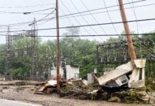 A demolished building.