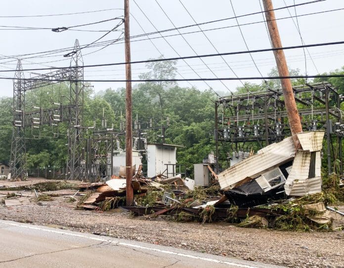 A demolished building.