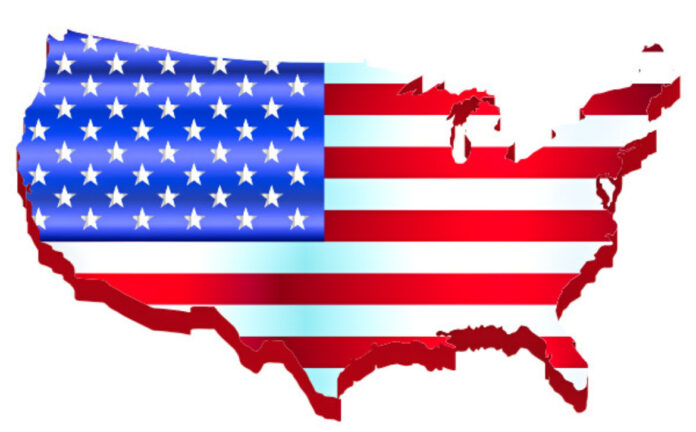 A country as a flag.