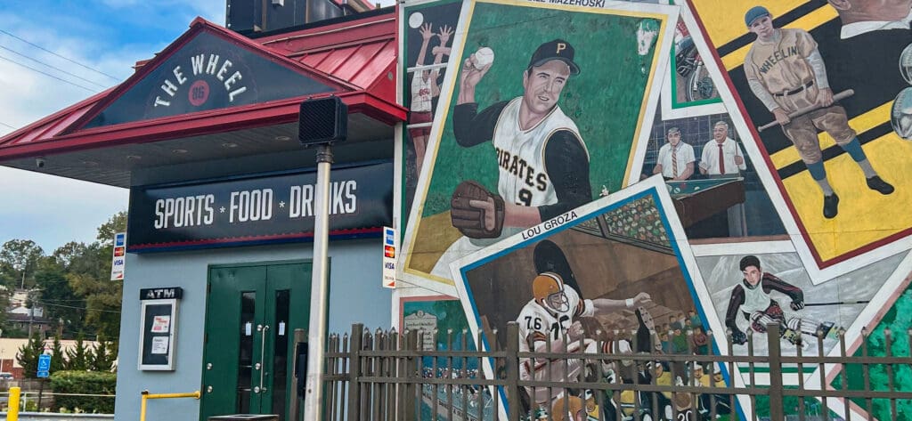 The front facade of a restaurant.