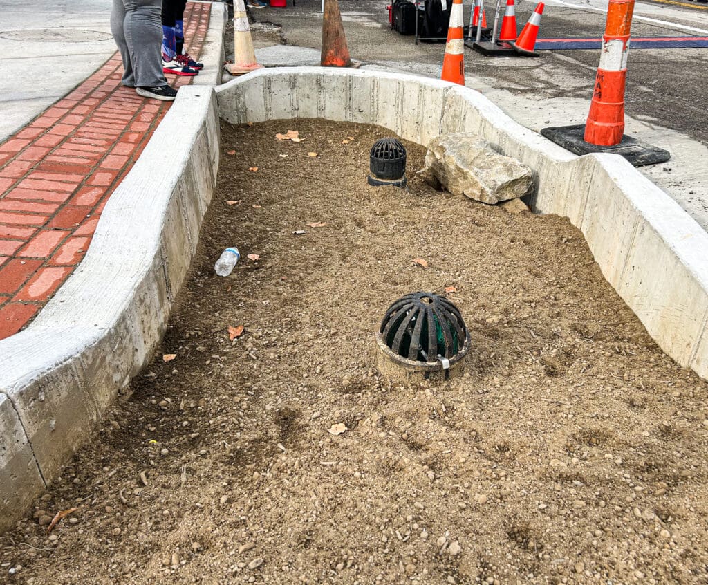 A construction area.