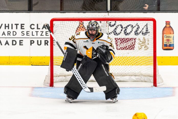 Nailers - goalie of week - Nov 2025 A goaltender.