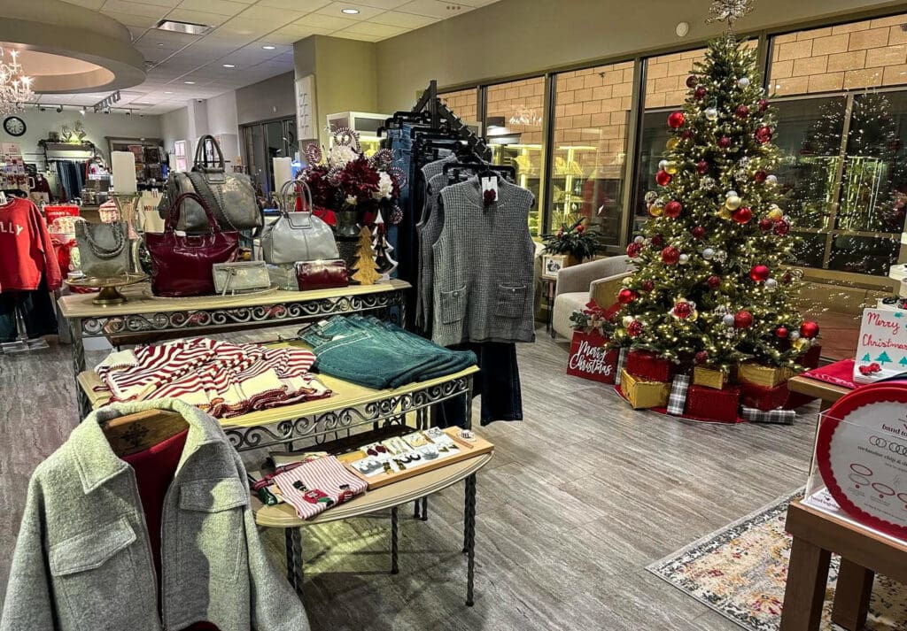 The inside of a store.