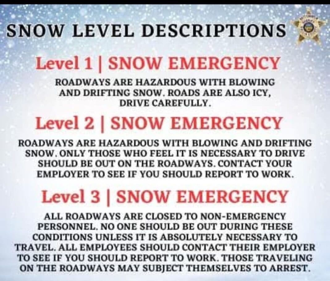 Sheriff Zusack Reduces Road Conditions to Level 2 Snow Emergency in ...