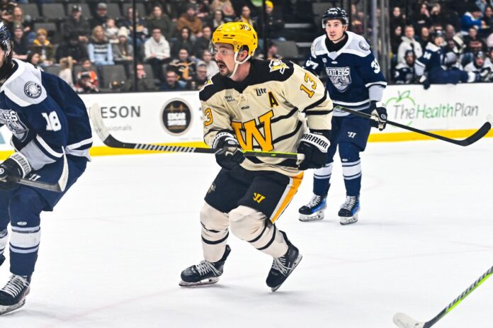 Nailers - 2026 - win over Worcester Jan 2 A hockey game.