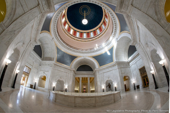 The interior of the W.Va. Capitol Building.